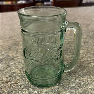 Vintage 1970’s Coca Cola Coke Translucent Green Mug Stein